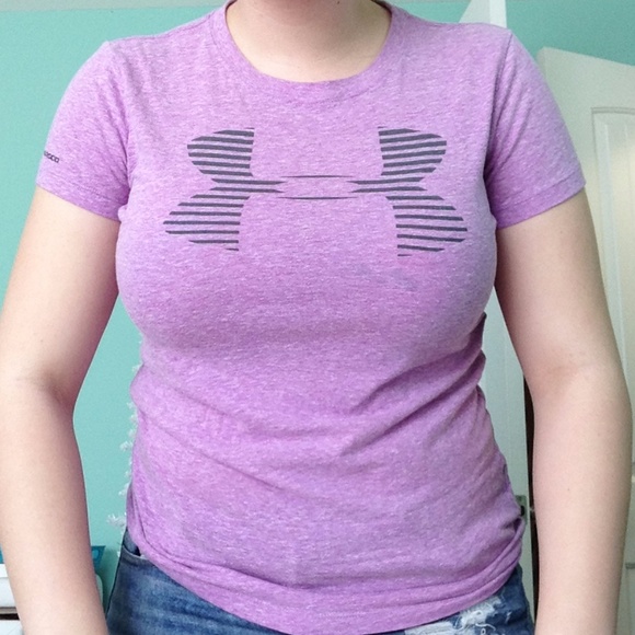 Under Armour purple workout/casual tee - Picture 1 of 2